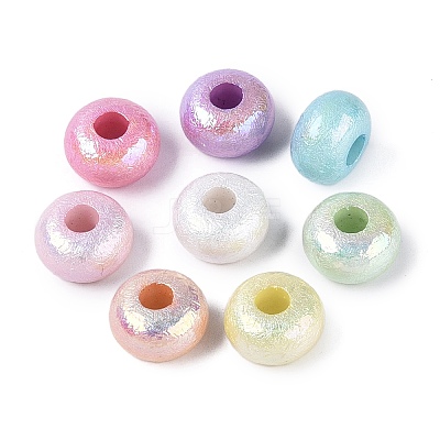UV Plating Opaque Acrylic European Beads OACR-N160-03-1