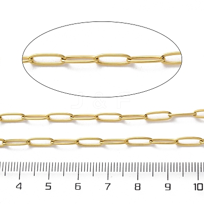 304 Stainless Steel Paperclip Chains CHS-R020-06G-03-1