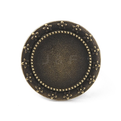 Adjustable Alloy Ring Components PALLOY-WH0101-70AB-1