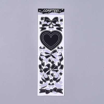 Bowknot Ribbon Pattern Decorative Labels Stickers DIY-L037-B01-1