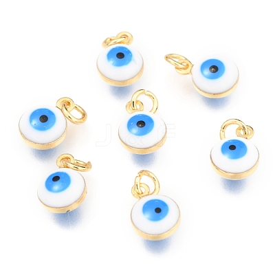 Brass Enamel Charms KK-B024-02G-I-1