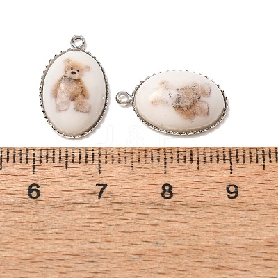 Printed 303 Stainless Steel Acrylic Pendants AC-CBA1E47-03P-1