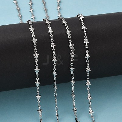 Non-Tarnish 3.28 Feet 304 Stainless Steel Link Chains X-CHS-K001-40-1