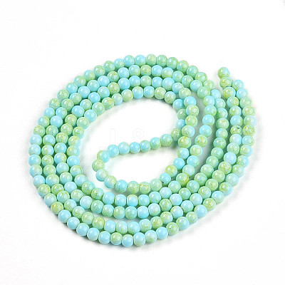 Baking Paint Glass Beads Strands DGLA-N003-4mm-C04-1