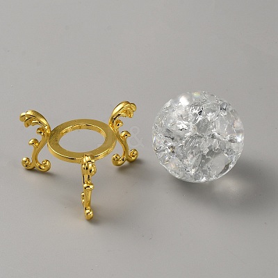 Glass Crystal Balls DJEW-WH0034-97G-02-1