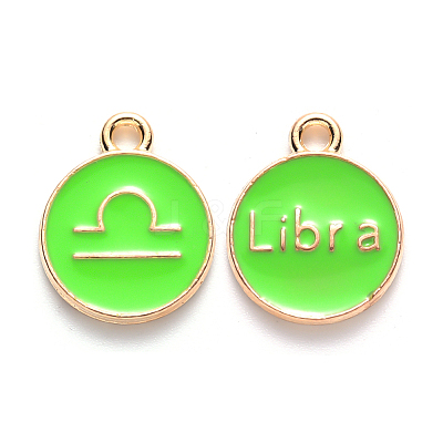 Alloy Enamel Pendants X-ENAM-S124-01A-06K-1