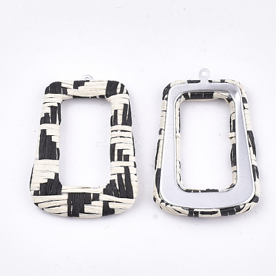 Handmade Raffia Woven Pendants WOVE-T005-38A-1