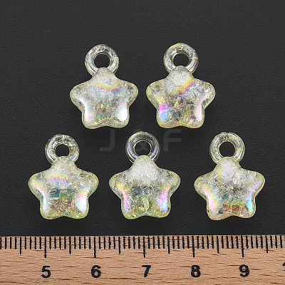 Transparent Crackle Acrylic Pendants LS-MACR-S373-63-L06-1