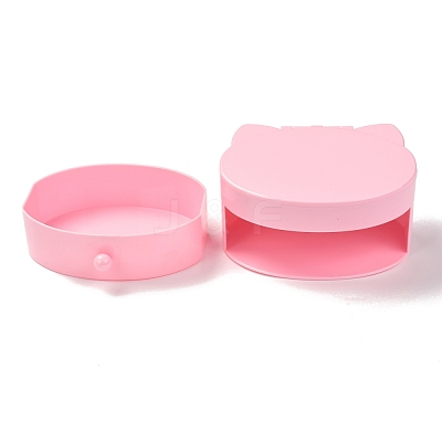 Cat Shaped Plastic Jewelry Boxes OBOX-F006-10C-1