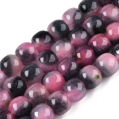 Dyed Natural White Jade Beads Strands G-T138-D01-1