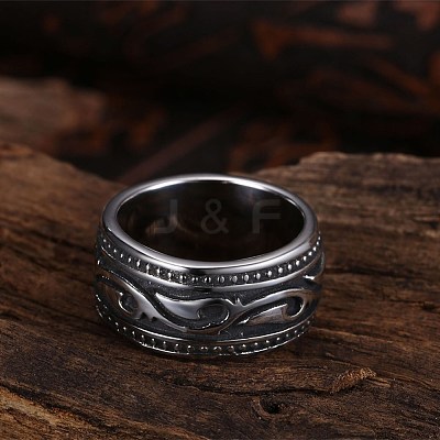 Men's Stainless Steel Finger Rings RJEW-BB29955-9-1