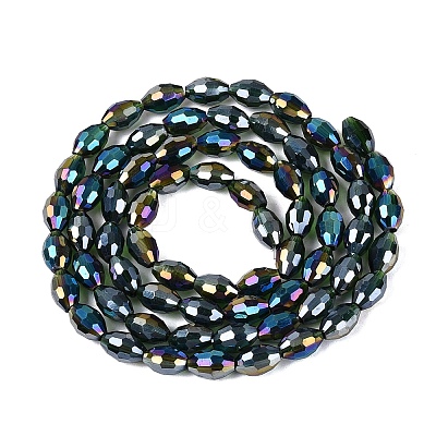 Electroplate Transparent Glass Beads Strands LS-GL-N002-01A-A18-1