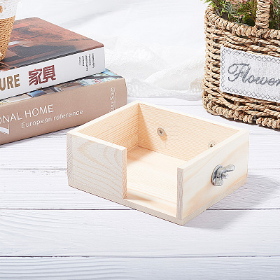 Unfinished Natural Wood Hamster Square Platform HJEW-WH0009-01-1