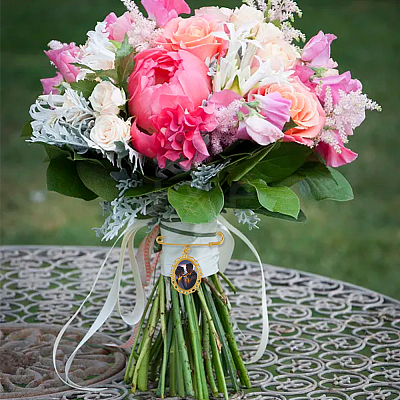 2Pcs Oval Blank Glass Dome Wedding Bouquet Photo Charms Safety Pin Brooches JEWB-AB00008-1