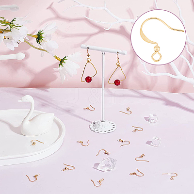 150Pcs Brass Earring Hooks KK-DC0002-43-1