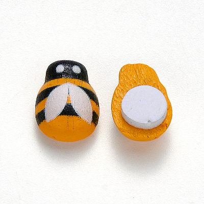 Spray Painted Maple Wood Cabochons X-WOOD-N005-05B-01-1