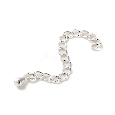 Brass Curb Chain Extender KK-Q807-13S-1