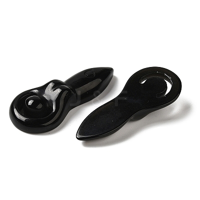 Natural Obsidian Pendants G-C091-02H-1