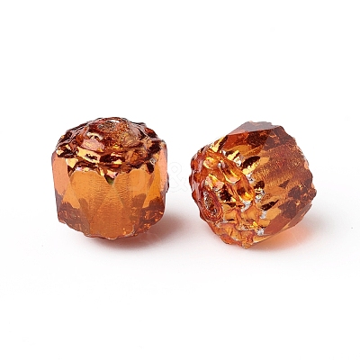 Electroplated Czech Glass Beads GLAA-G077-28C-1