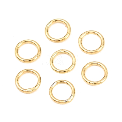 Brass Closed Jump Rings KK-D257-01G-04-1