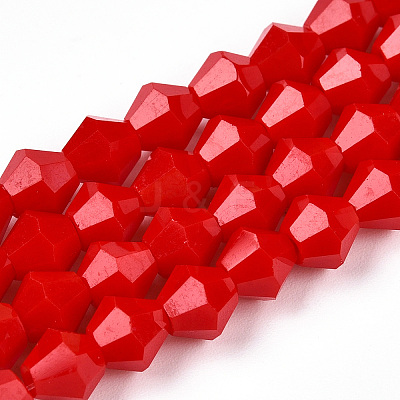Opaque Solid Color Imitation Jade Glass Beads Strands EGLA-A039-P6mm-D02-1