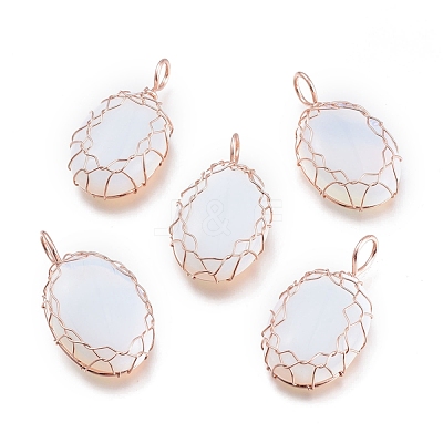 Opalite Pendants G-K305-B04-RG-1