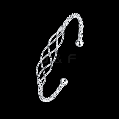 Trendy Brass Cuff Bangles BJEW-BB31056-1