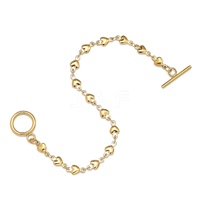 Ion Plating(IP) 304 Stainless Steel Link Chain Bracelets BJEW-P237-30G-1