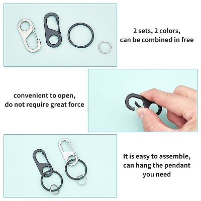 Stainless Steel and Zinc Alloy Rock Climbing Carabiners KEYC-UN0001-04-1