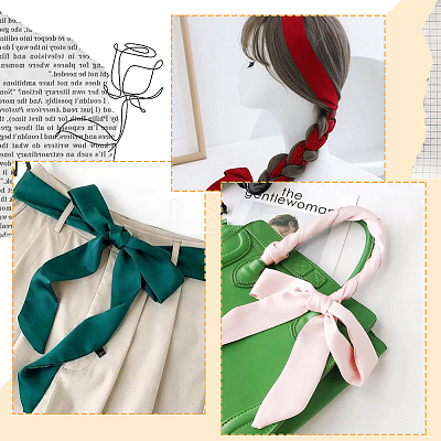 Skinny Polyester Hair Bands OHAR-WH20013-001F-1