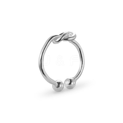 Adjuestable Simple Elegant 925 Sterling Silver Cuff Rings JR37A-1