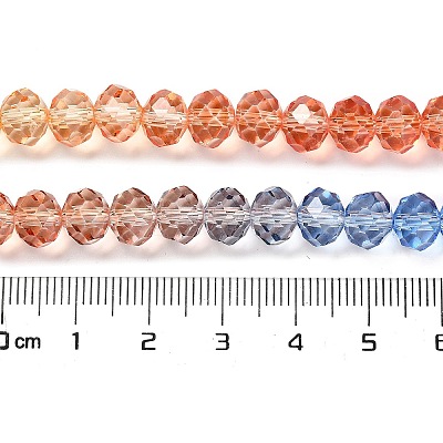 Transparent Painted Glass Beads Strands DGLA-A034-T8mm-A02-1
