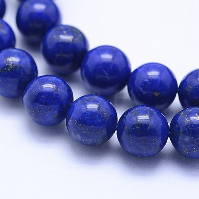 Natural Lapis Lazuli Beads Strands G-P342-01-8mm-AA-1