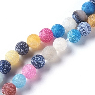 Natural Weathered Agate Beads Strands X-G-P414-A07-1