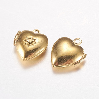 Brass Locket Pendants EC1173-G-1
