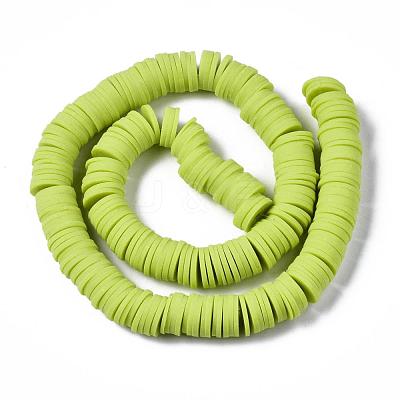 Flat Round Handmade Polymer Clay Beads CLAY-R067-12mm-10-1