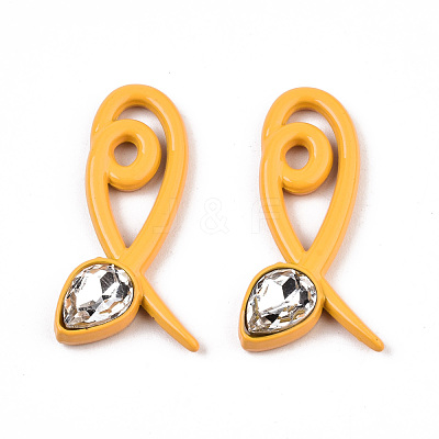 Spray Painted Alloy Pendants PALLOY-S132-227-RS-1