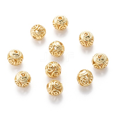 Alloy Hollow Beads PALLOY-P238-10G-RS-1