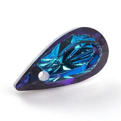 Embossed Glass Rhinestone Pendants GLAA-J101-06A-001BB-1