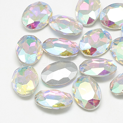 Pointed Back Glass Rhinestone Cabochons RGLA-T080-4x6mm-05-1