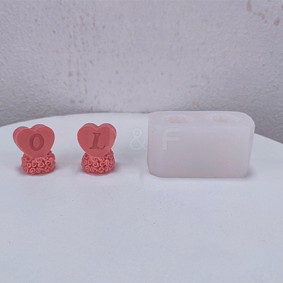 Valentine's Day Theme DIY Candle Food Grade Silicone Molds DIY-C022-09-1