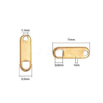 50Pcs Stainless Steel Chain Extender Connectors STAS-CJ0001-181-1
