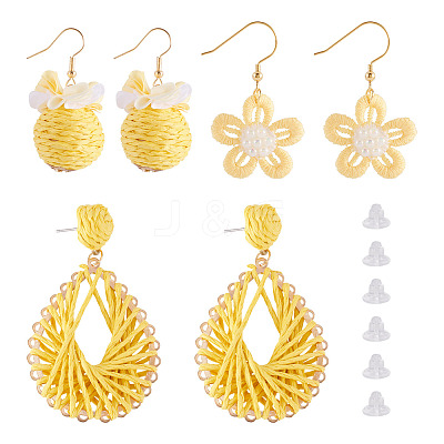 3 Pairs 3 Styles Earrring Sets EJEW-TA000-70B-1