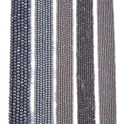 Electroplate Opaque Solid Color Glass Beads Strands EGLA-A044-P6mm-L10-1