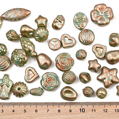 Antiqued Acrylic Beads AC-CBAAA05-01B-1