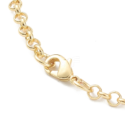 Brass Rolo Chain Necklaces X-MAK-F036-01G-1