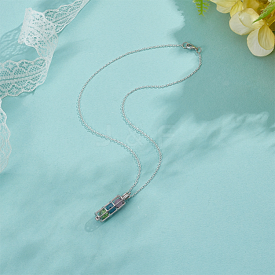 1Pc 925 Sterling Silver Column Bead Cage Pendants STER-BC0003-94-1