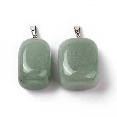 Natural Green Aventurine Pendants G-K302-B06-1