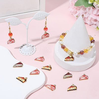 30Pcs 3 Colors Printed Alloy Pendants ENAM-BM0001-25-1