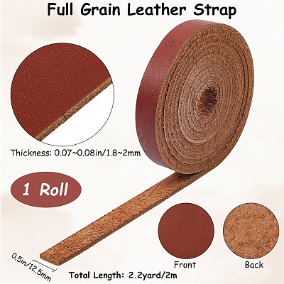 2M Flat AB Grade Cowhide Leather Cord AJEW-WH0479-73D-01-1